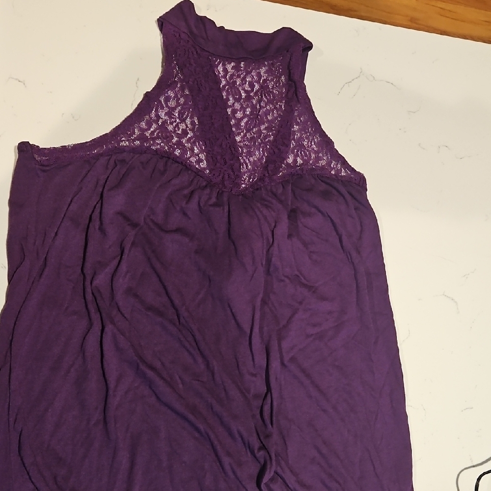 Elegant Halter Top With Lace - New With Tag